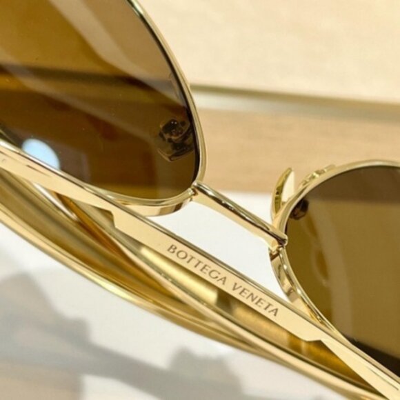 Bottega Veneta’s Gold Aviator Shades with Brown Lenses main image 4